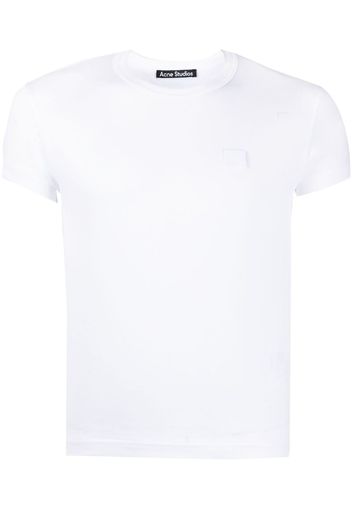 Acne Studios face patch short-sleeved T-shirt - Bianco