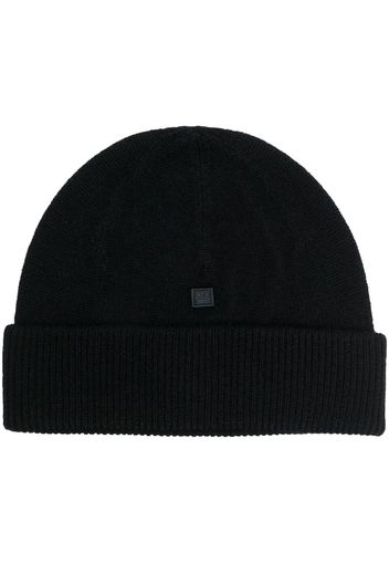 Acne Studios turn-up brim wool beanie - Nero