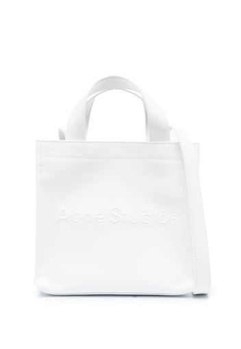 Acne Studios embossed-logo tote bag - Bianco