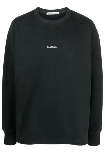 Acne Studios logo-print cotton sweatshirt - Nero