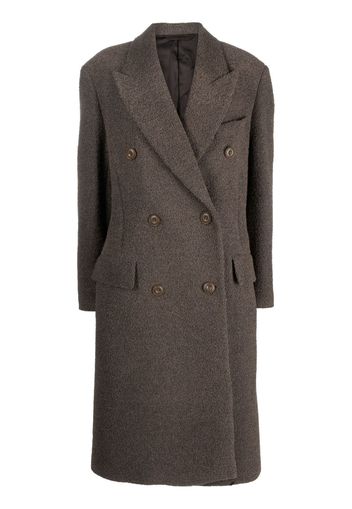 Acne Studios bouclé-texture wool-blend coat - Marrone