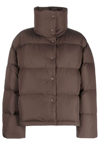 Acne Studios logo-print padded jacket - Marrone