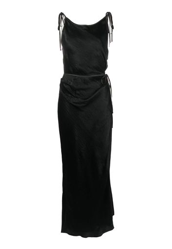 Acne Studios satin-finish sleeveless dress - Nero