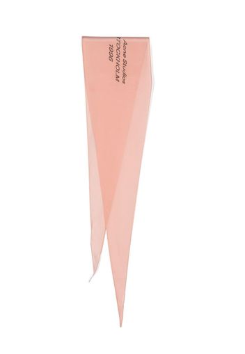 Acne Studios logo-print silk scarf - Rosa