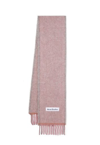 Acne Studios brushed-effect frayed-edge scarf - Rosa