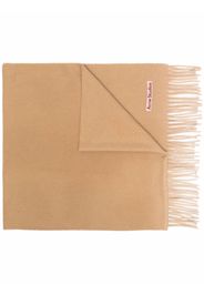 Acne Studios logo patch cashmere scarf - Toni neutri