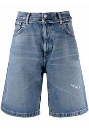 Acne Studios distressed denim shorts - Blu