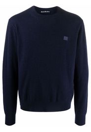 Acne Studios face patch jumper - Blu