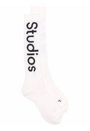 Acne Studios intarsia-knit ankle socks - Bianco