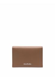 Acne Studios leather bifold card holder - Marrone