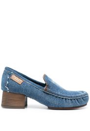 Acne Studios block-heel denim loafers - Blu