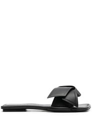 Acne Studios bow-detailing leather slides - Nero