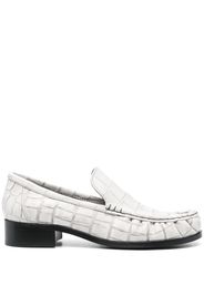 Acne Studios block-heel leather loafers - Bianco