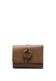 Acne Studios knot-detail leather wallet - Marrone
