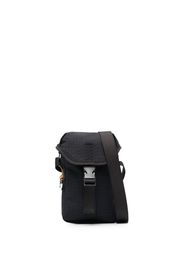 Acne Studios fine-check pattern messenger bag - Nero