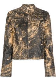 Acne Studios distressed-effect leather jacket - Nero