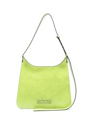 Acne Studios Platt cracked-effect leather shoulder bag - Verde