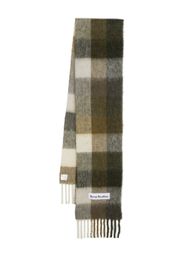 Acne Studios check-pattern knitted scarf - Verde