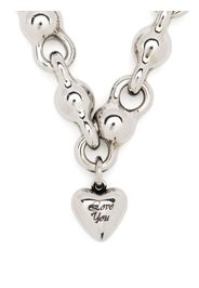 Acne Studios chunky-chain heart-pendant necklace - Effetto metallizzato