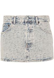 Acne Studios Gonna denim con monogramma jacquard - Blu