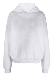 Acne Studios logo-print cotton-blend hoodie - Grigio
