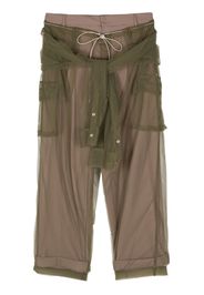 ACT Nº1 straight-leg tulle trousers - Marrone
