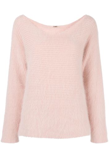 fluffy scoop neck jumper