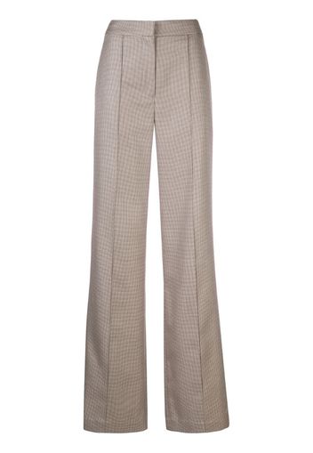 houndstooth print tailored trousers