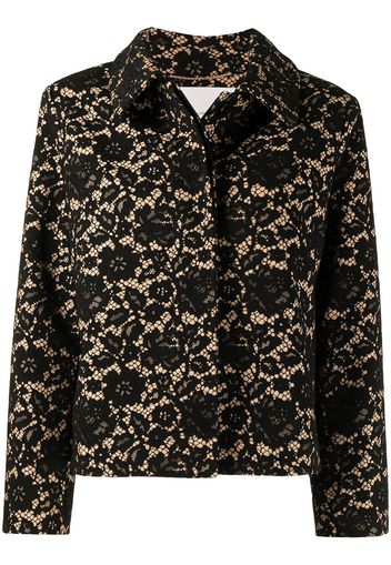 Adam Lippes Blazer a fiori - Nero