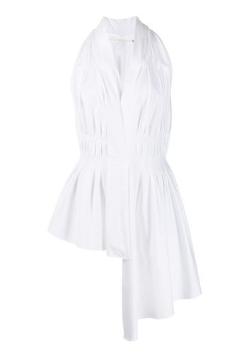 Adam Lippes asymmetric halterneck longline top - Bianco