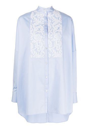 Adam Lippes Camicia con dettaglio in pizzo - Blu