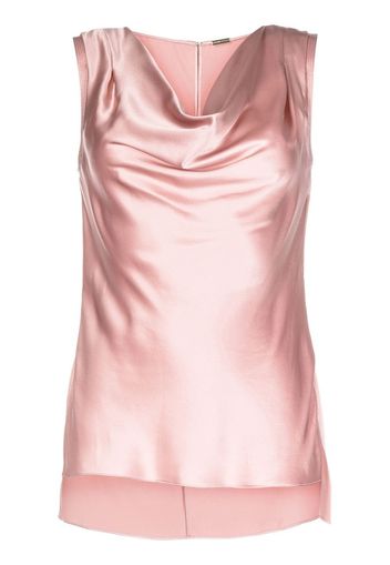 Adam Lippes cowl-neck sleeveless silk top - Rosa