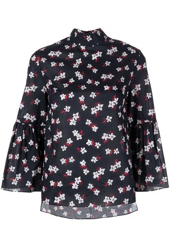 Adam Lippes floral-print bell-sleeve blouse - Multicolore