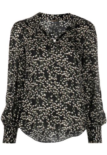 Adam Lippes Blusa a fiori - Nero