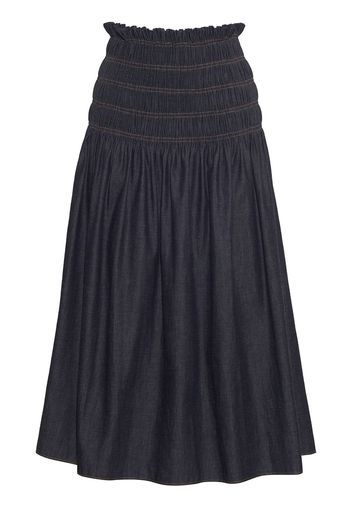 Adam Lippes Capri Sun smocked cotton dress - Blu