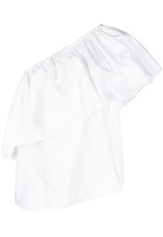 Adam Lippes one-shoulder ruffled top - Bianco