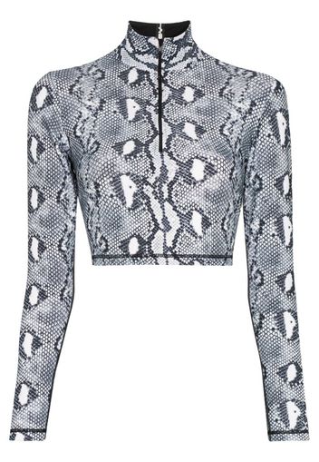 ADAM SELMAN LONG SLEEVE CROP TOP