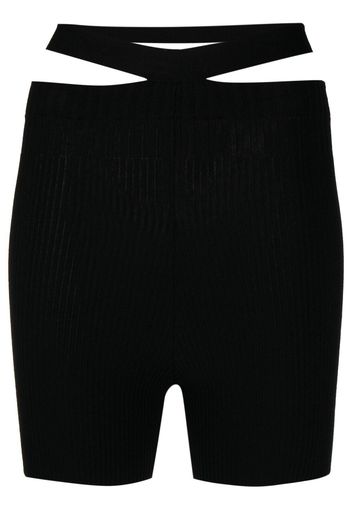 ADAMO ribbed-knit cycling shorts - Nero