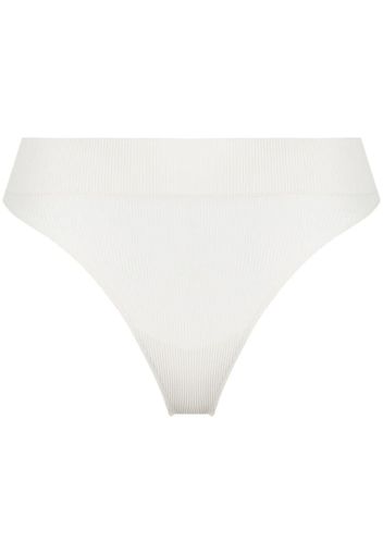 ADAMO ribbed-knit thong - Bianco