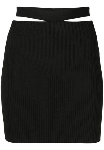 ADAMO ribbed-knit mini skirt - Nero