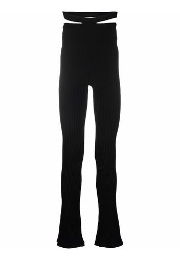 ADAMO high-waisted flared pants - Nero