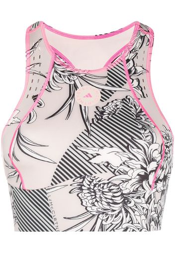 adidas by Stella McCartney Top TruePurpose a fiori - Toni neutri