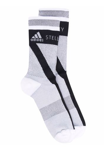 adidas by Stella McCartney logo-panelled socks - Bianco