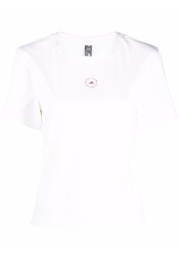 adidas by Stella McCartney perforated logo T-shirt - Bianco