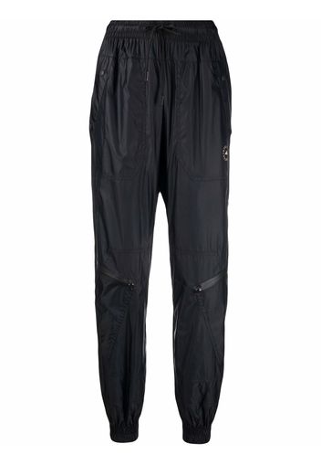 adidas by Stella McCartney shiny woven tracksuit bottoms - Nero