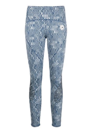 adidas by Stella McCartney Truepace graphic-print leggings - Blu