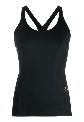 adidas by Stella McCartney cross-strap fitted tank top - Nero