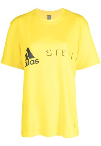 adidas by Stella McCartney logo-print cotton T-shirt - Giallo