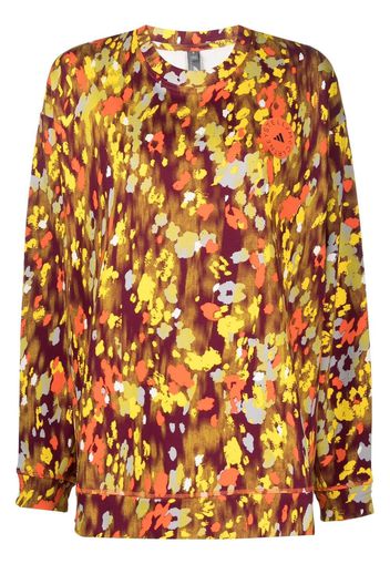 adidas by Stella McCartney camouflage-print organic-cotton sweatshirt - Giallo