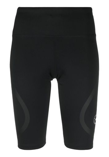 adidas by Stella McCartney logo-print cycling shorts - Nero